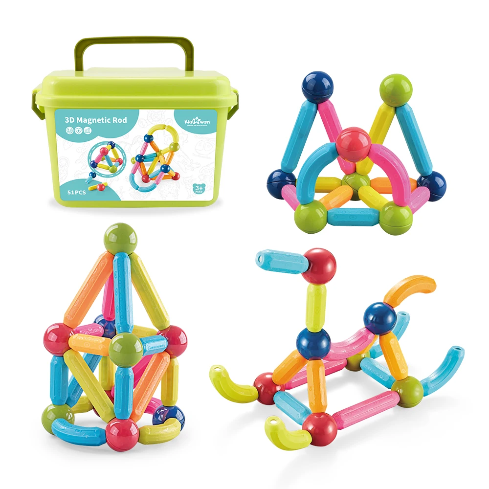 Kid Magnet Toys Blocks for Kids Magnetic Sticks and Balls Toy Educational Sets Magic Magnetic Building Blocks Game Fidget Toy