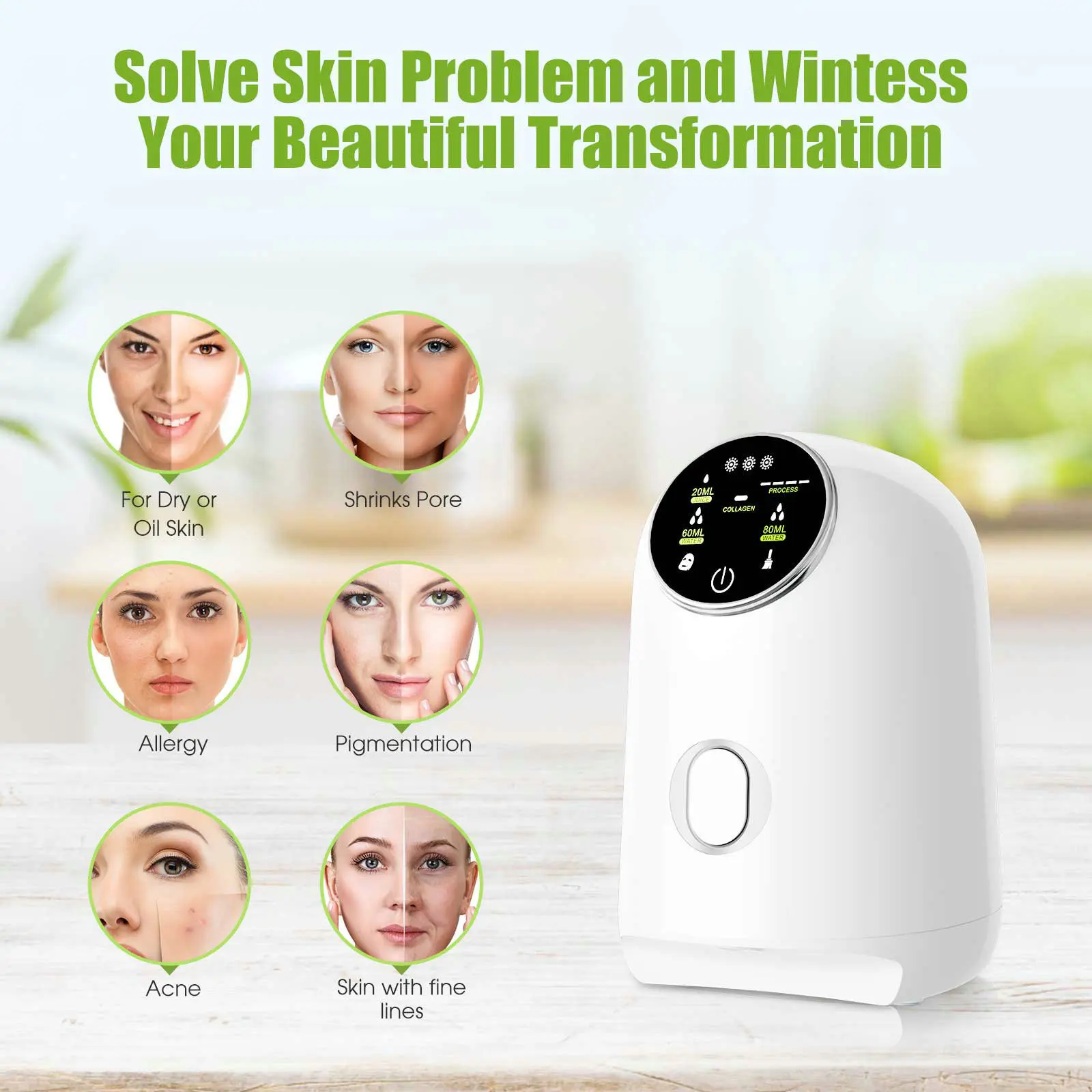 Hot Sale Automic Facial Mask Maker Machine Collagen Fruit Vegetable DIY Automatic Face Cream Maker Beauty Machine