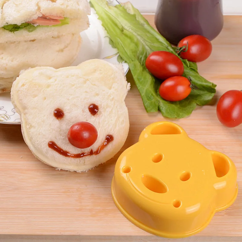 Sandwich Mould Bear Cat Rabbit Car Shaped Bread Mold Cake Biscuit Embossing Device Crust Cookie Cutter Baking Pastry Tools
