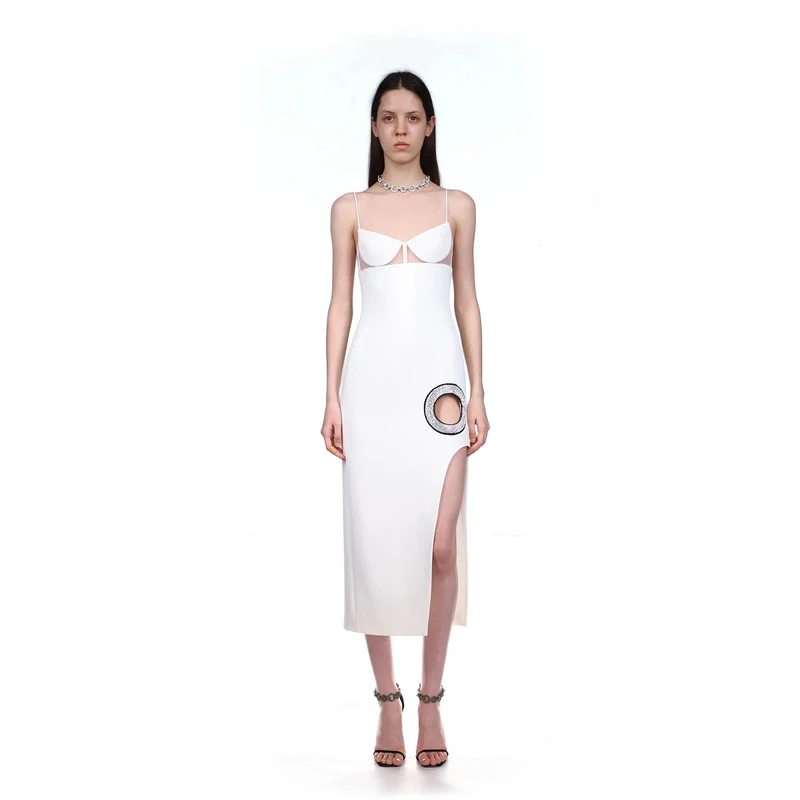 C2929 Designer Clothes Famous Brands Women Evening Prom White Dress For Woman Ladies Dress