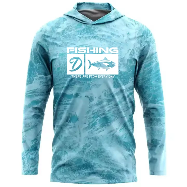 Long sleeves shirts design Fishing Hoodie Wear UPF50+Quick Dry Breathable Fishing Shirts Custom Design Fishing Shirts