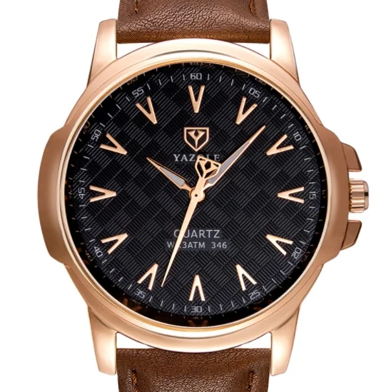 YAZOLE D 346 Hot Selling wrist watch for men in wristwatches 2023 Quartz Watches Private label watch Leather bands Reloj