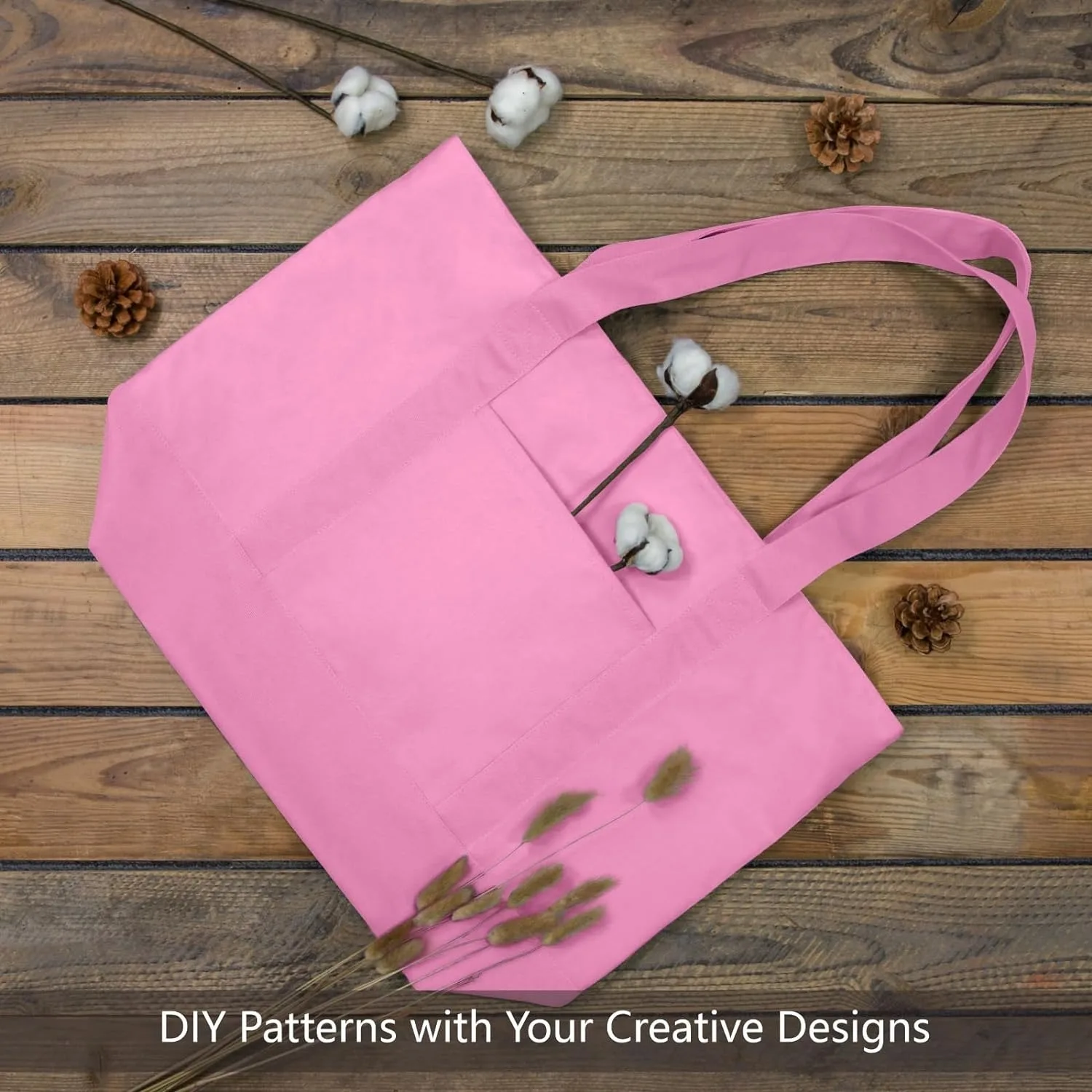 Custom Logo and Print Canvas Tote Bag Cartoon Handbags for Students DIY Art Craft Bags Ladies Shopping bags