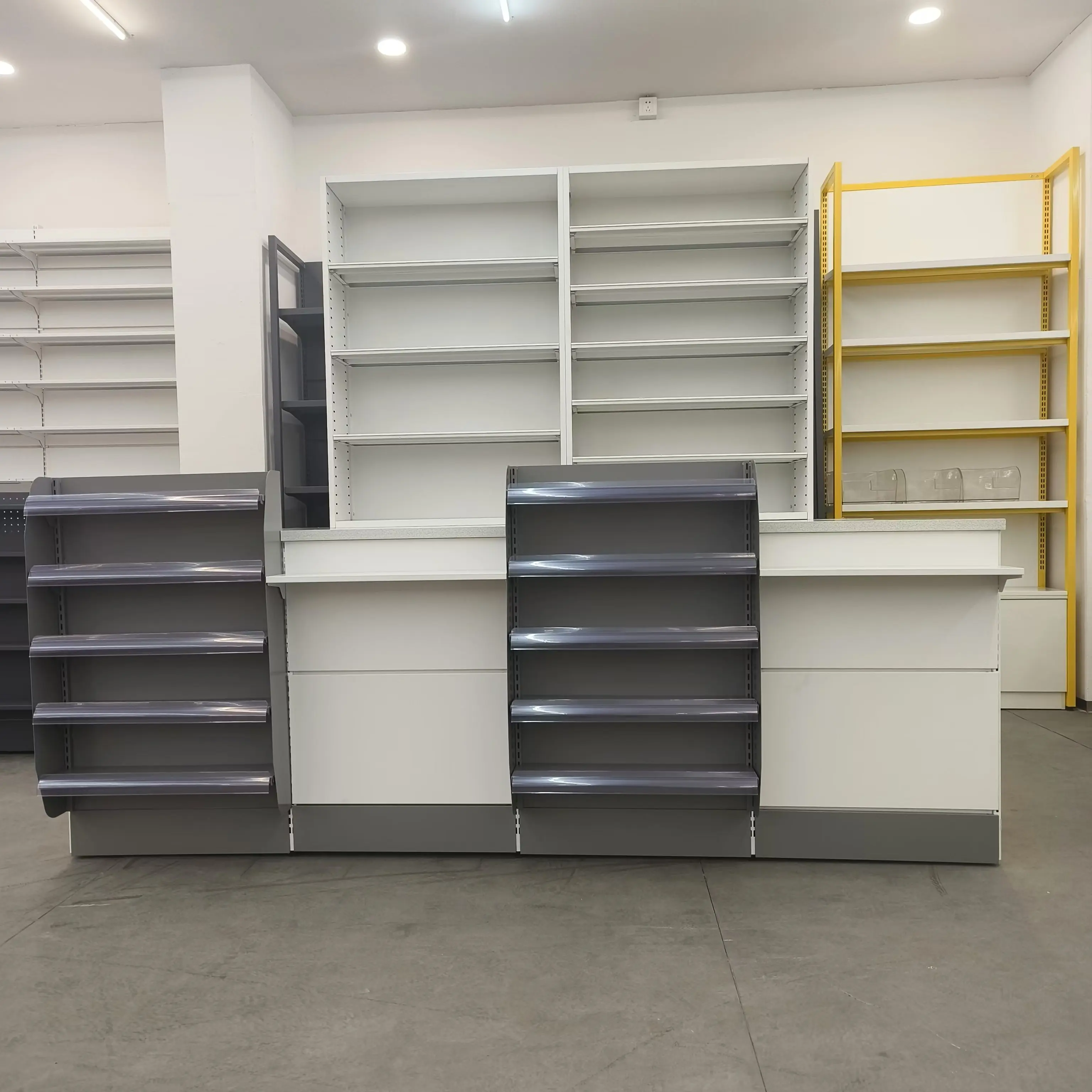 Modern Retail Store Mobile Counter Cashier Checkout Counters For Supermarkets