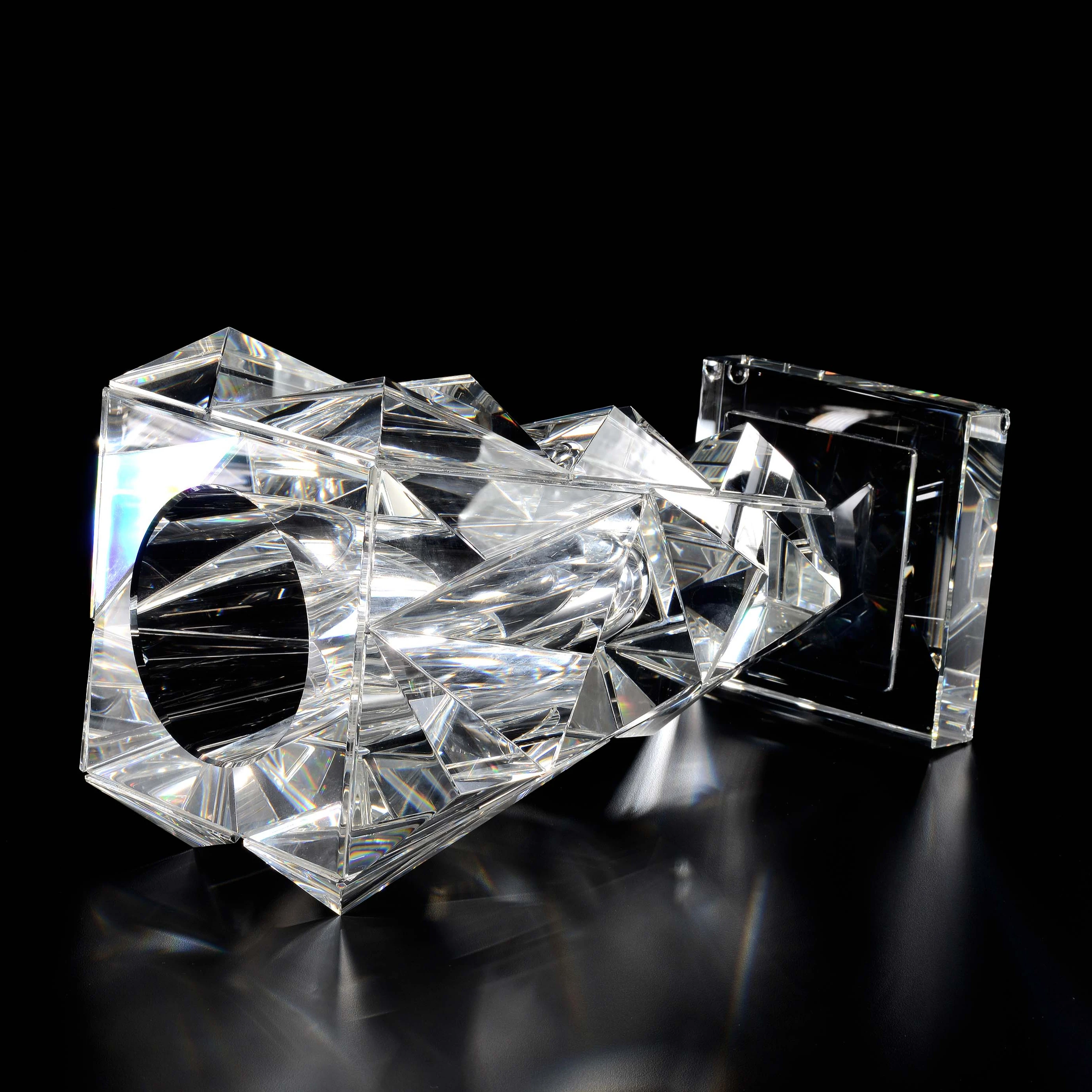 handmade square home accessories vase plant hydroponic clear crystal k9 vase