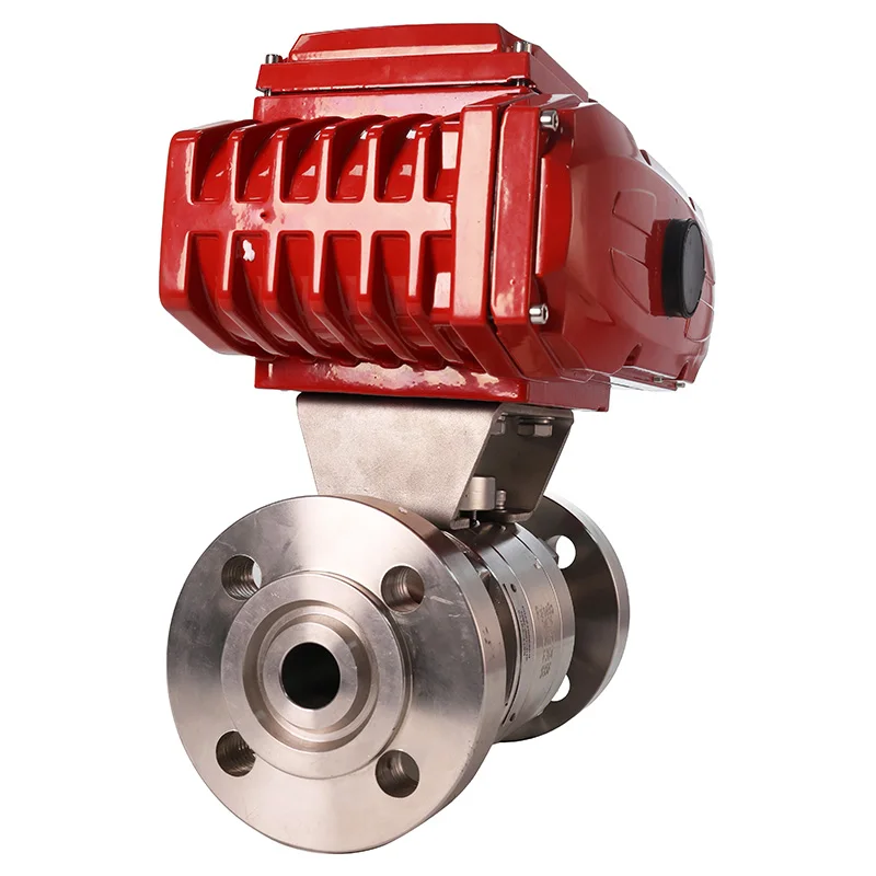 Flanged Electric Motorized Ball Valve Actuator Motorized Water Flow Control Electric Ball Valve