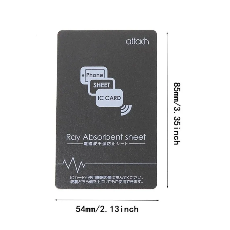 Magnetic NFC Tags Anti Metal Grey Adhesive/Without Adhesive Back NFC Card Rectangle for iPhone Cell Phone Bus Bank Card