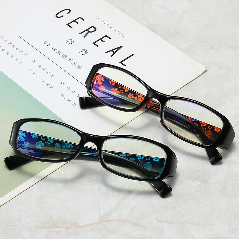 Classical style 100-400 degree custom reading eyewear PC anti-blue reading glasses