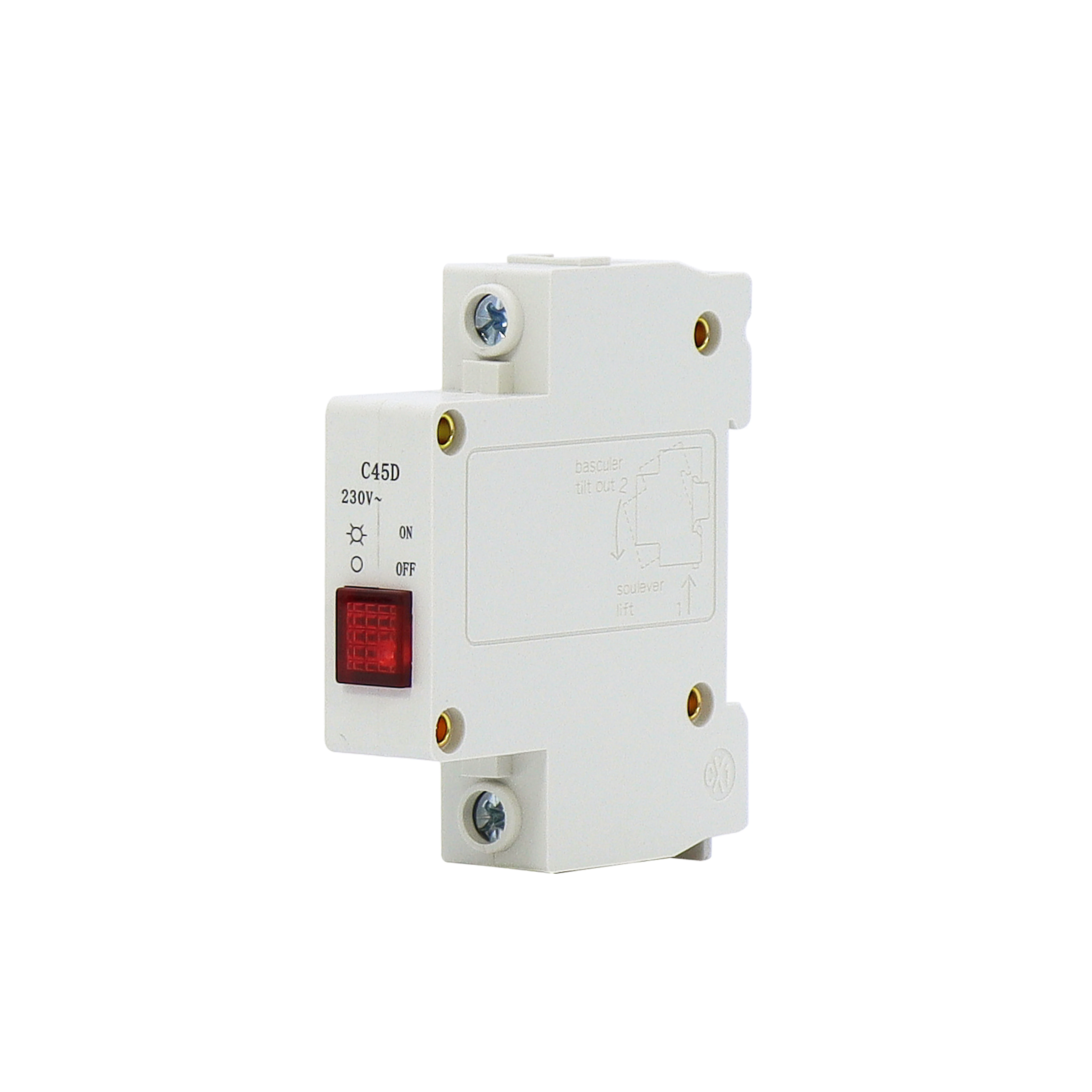 din rail DZ47 C45D 230V RED led Indicator Signal Lamp