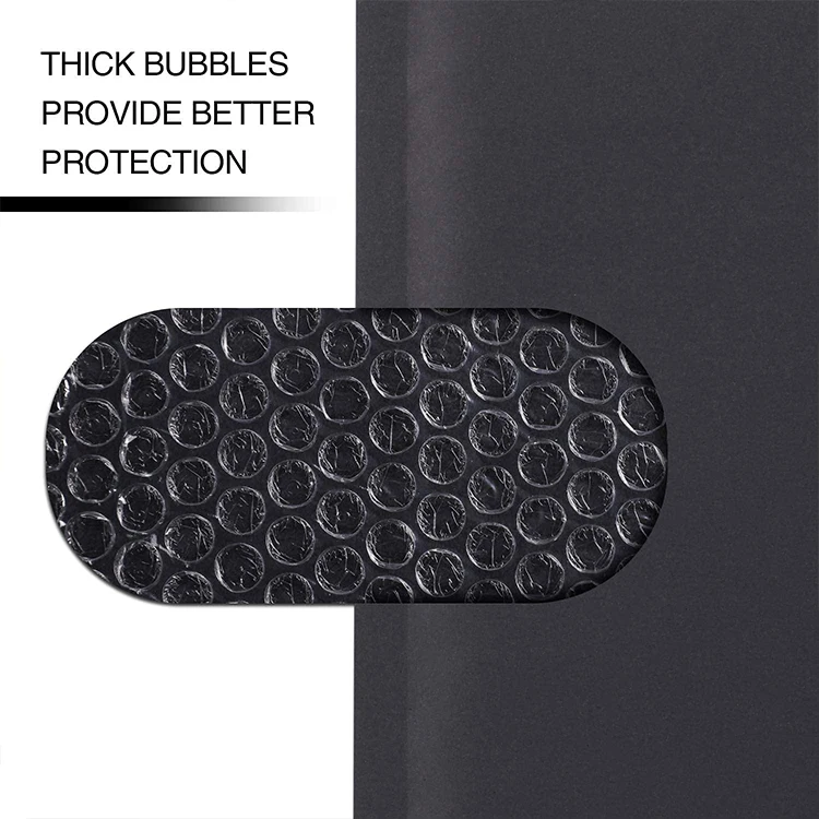 Stock Sizes Waterproof Padded Envelopes Black Bubble Mailers, Customized Logo Self Seal Protective Packaging Poly Bubble Bags.