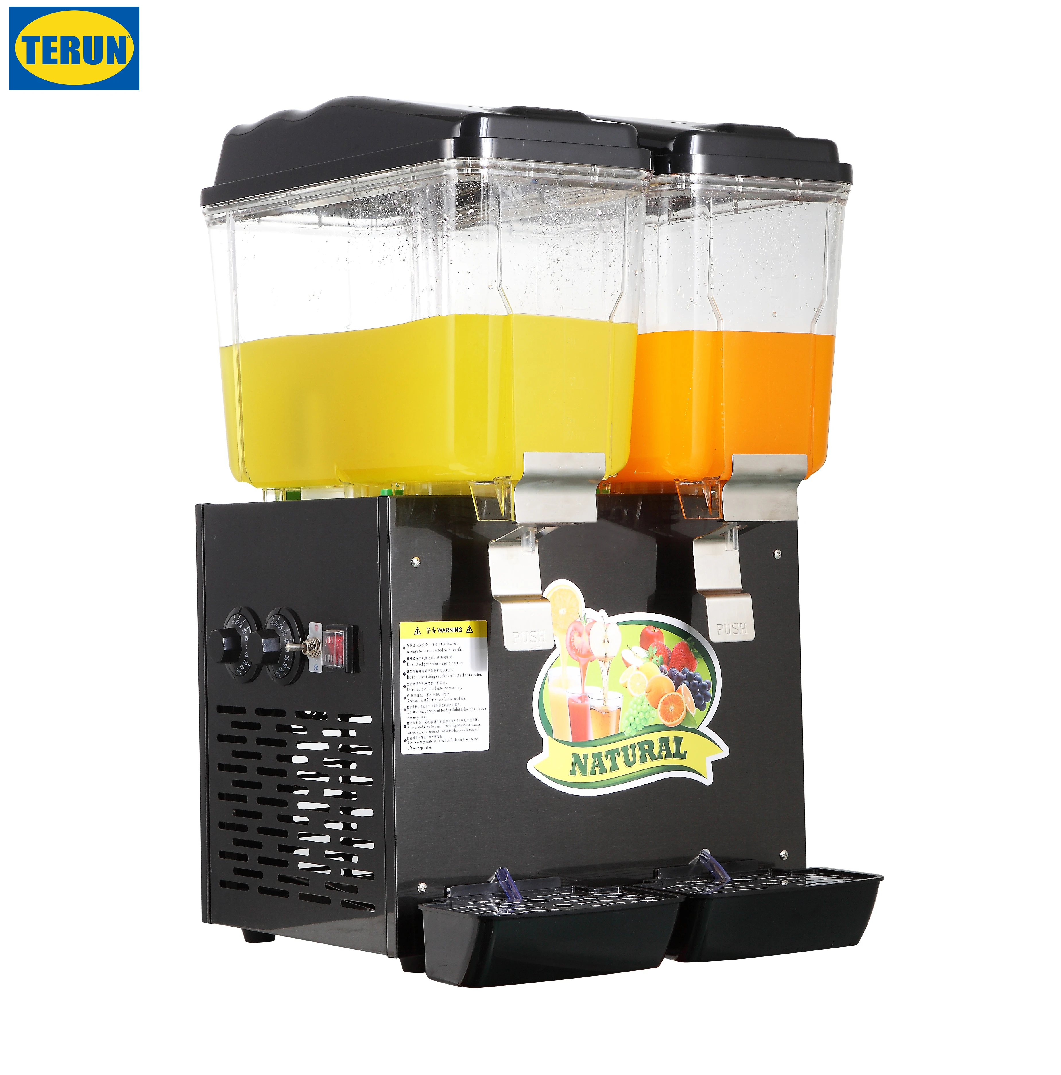Commercial 2/3 Tanks Juice Fruit Dispenser Machine Large Capacity Cold Drink Dispenser