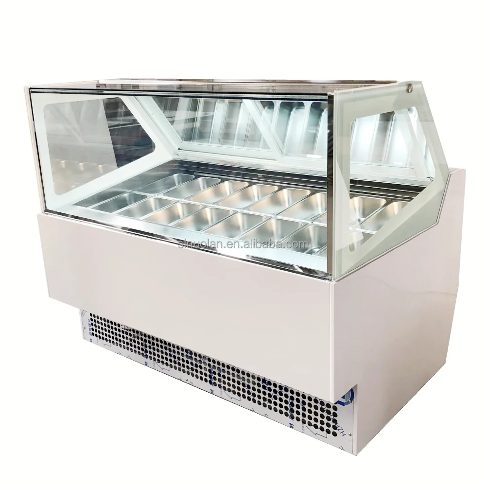 Dessert retail shop gelato popsicle ice cream display freezers