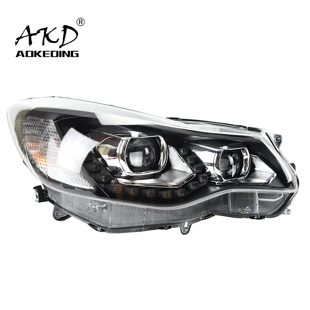 Car Lights For XV 2011-2016 Impreza LED Modification Headlights DRL Dynamic Turn Signal Angel Eyes Lens Lamp Accessories Upgrade