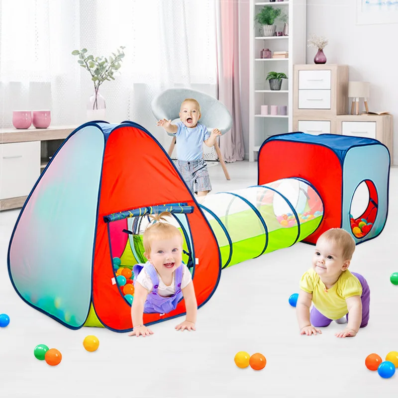 3 Combo Sets New indoor Tent Children Mini Tent TOy Tunnel For Kids