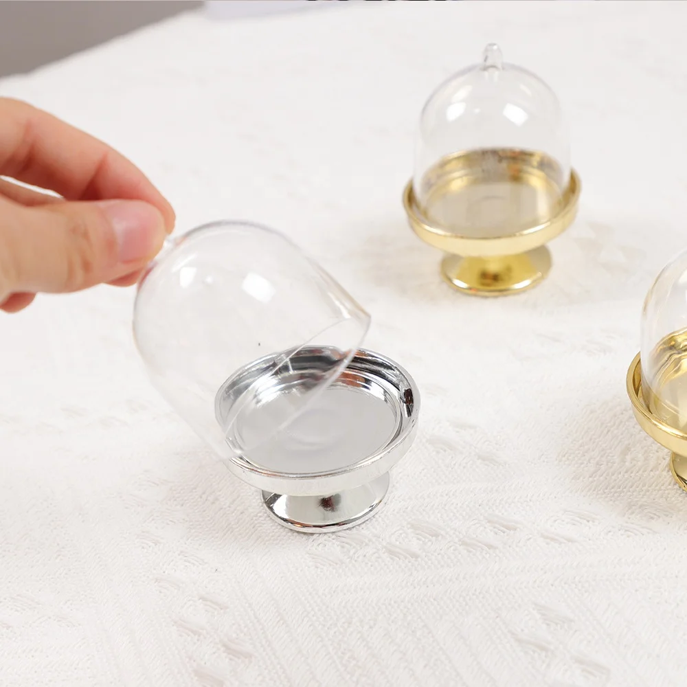 Прозрачный золотой лоток в форме моделирования пластиковая коробка для конфет сладких подарков