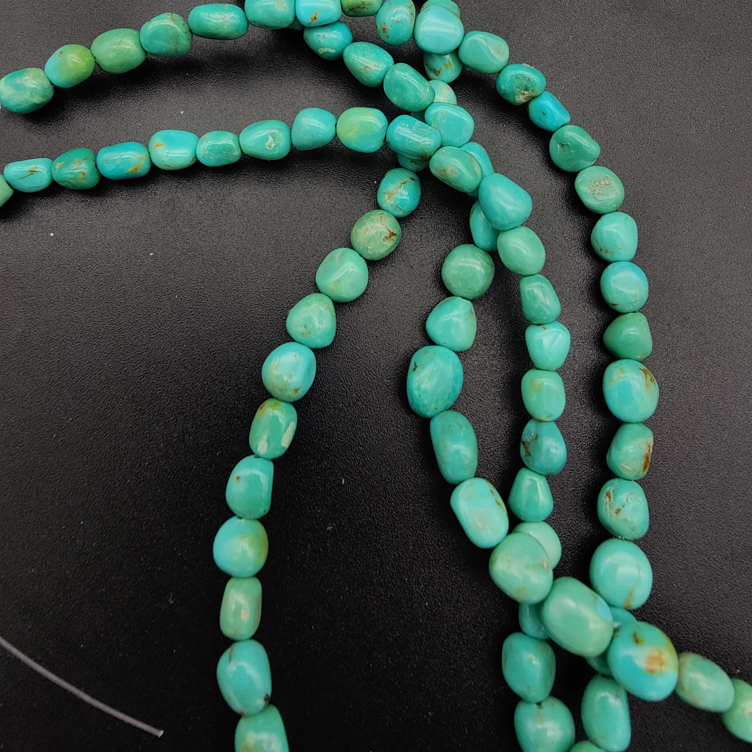 25-45mm Wholesale gemstone turquoise with matrix rounded polished  egg nuggets stone