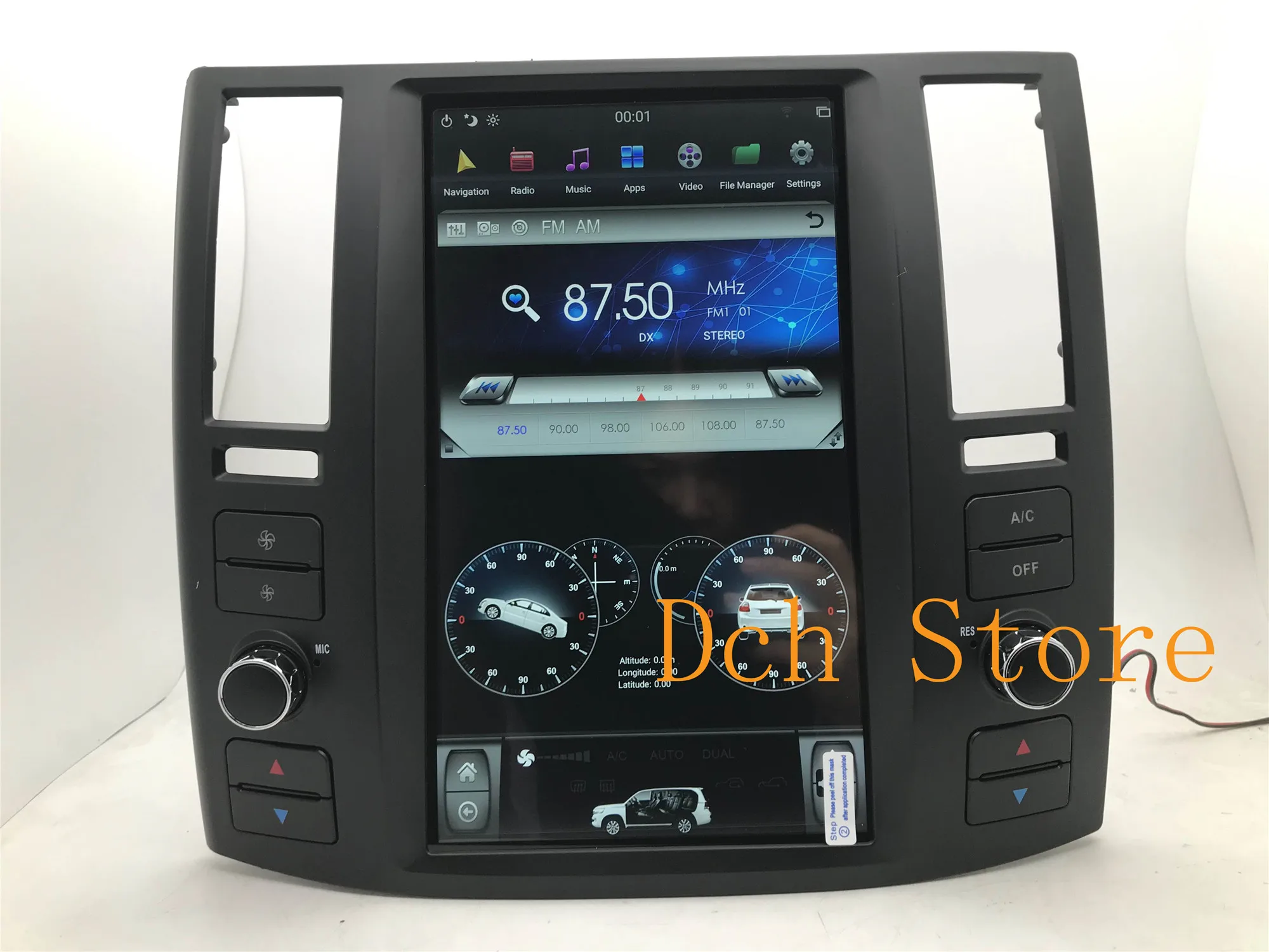 11.8'  tesla style Android 11 Car DVD PLAYER RADIO for Infiniti FX FX25 FX35 FX45 2004-2008 navigation 128G QUALCOMM 8 CORES