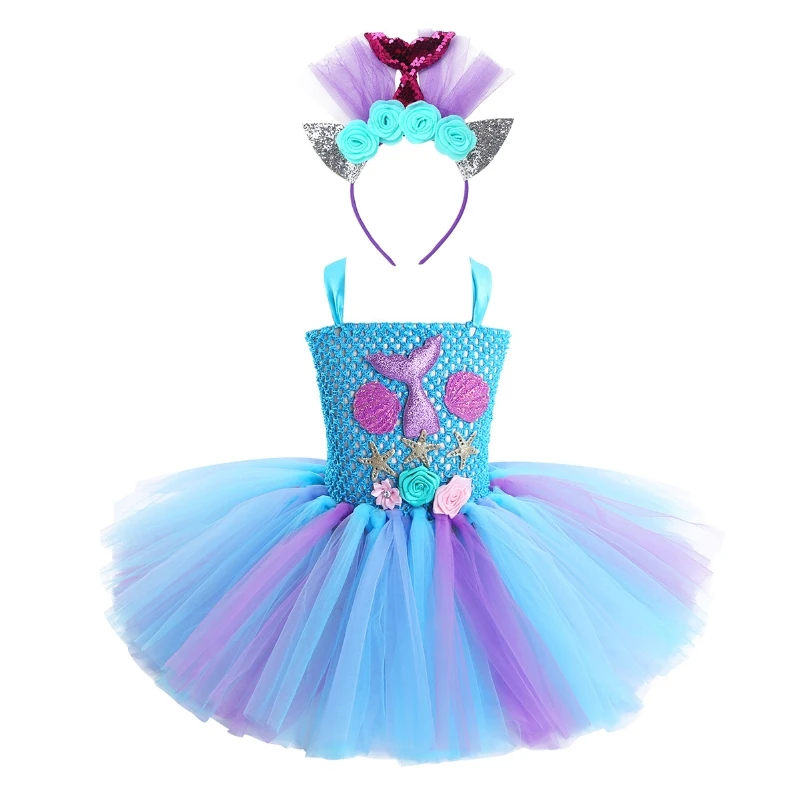 Hot Selling Girl Princess Mermaid Dress Costume Party Princess Party Halloween costume Cosplay Dress