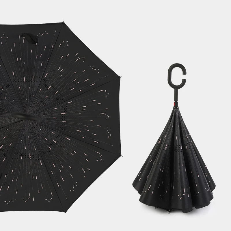 Parapluie Custom,Magic Inverted Umbrellass Manufacturers Reversible Umbrellas With C Handle/