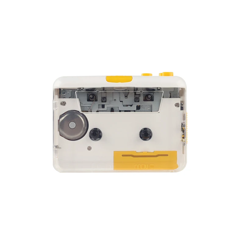 Factory Wholesale Pocket White Transparent Audio Walkman USB Cassette player Tape to Digital MP3 CD Converter