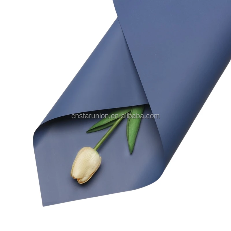 Solid Color Macaroon Florist Bouquet Wrapping Package Paper Floral Material Waterproof Plastic Paper Flower Packaging Paper
