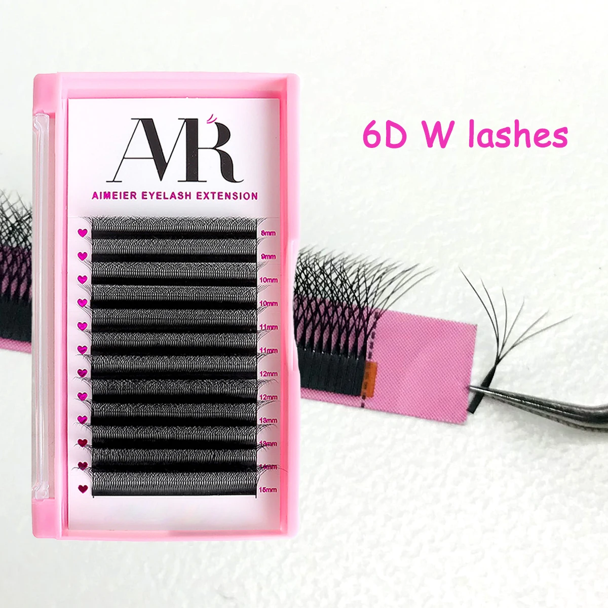 Private Label 3D 4D 5D 6D W Y Shape Volume Eyelash Extension Natural Soft W Weave Clover Lash Volume W Lash extension