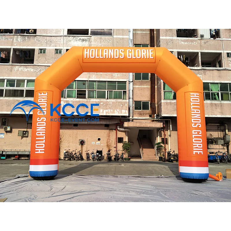KCCE Outdoor Festival Marathon Race Arches Inflatable Advertising Welcome Gate Balloon Arch Event Entrance Arch With Air Blower