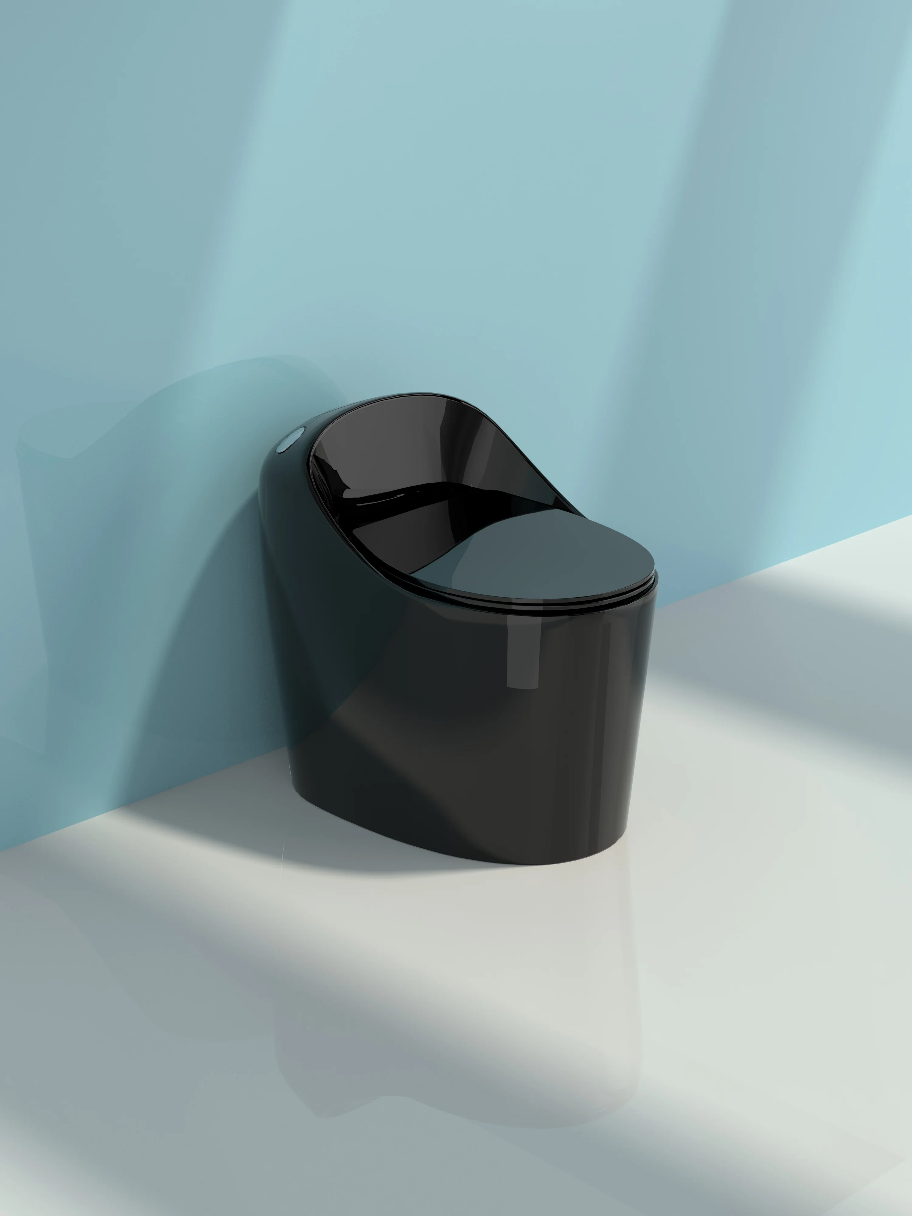 BP High quality modern Hotel sanitary ware porcelain bathroom ceramic round egg shaped one piece matt black color toilet bowl