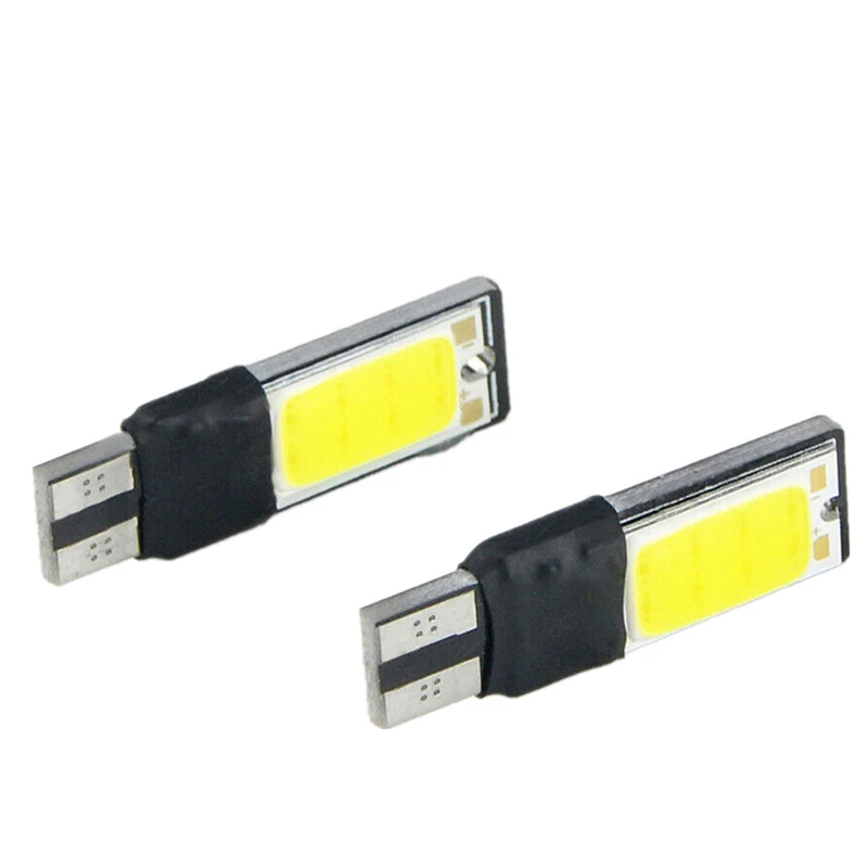 Car LED T10 W5W 194 2COB 2W t10 Led Bulb Car License Plate Lights Clearance Lamp Reading Light Bulbs Cold White Ice Blue