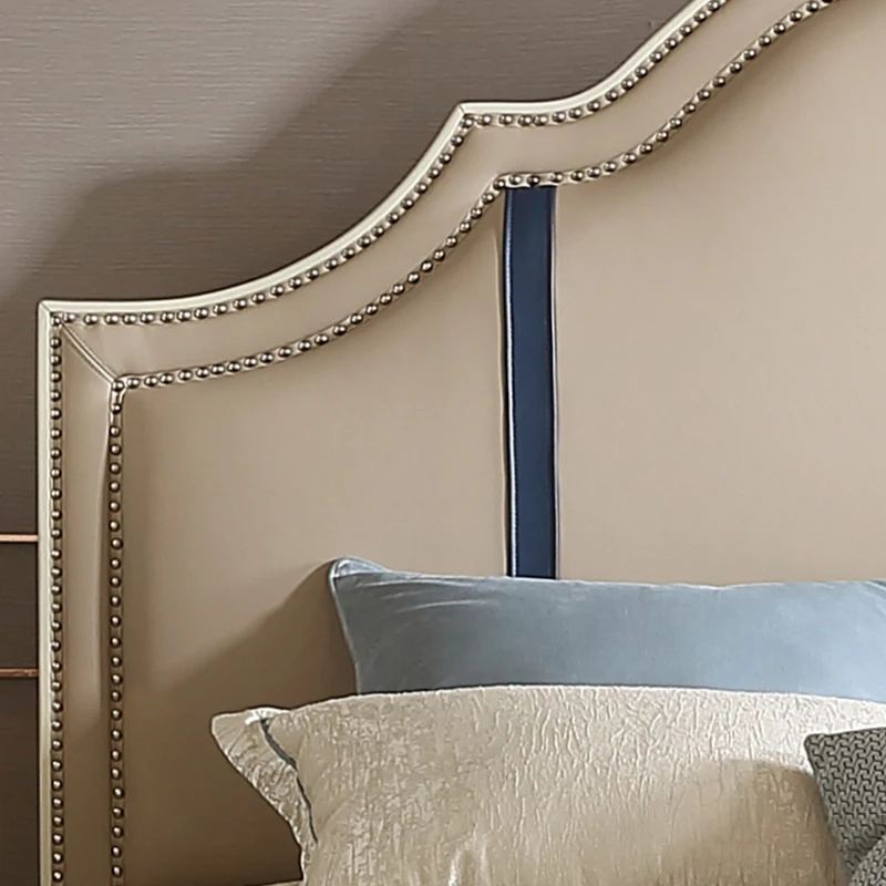 Welliton OEM ODM Light Luxury Style Bedroom Hetel Furniture Modern King Size Bed