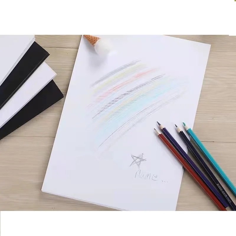 white black notebook big sheet card board cardboard paper cardstock craft kraft chart packaging bristol white paper