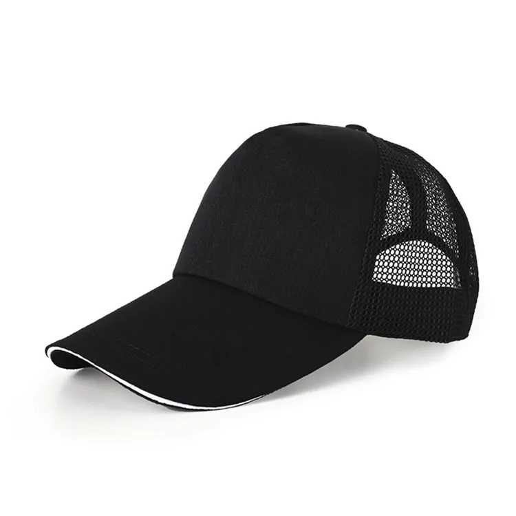 New Distressed Blank Style Custom 5 Panel Adjustable Sandwich Baseball Cap