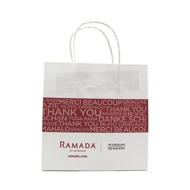 personalized design custom picture logo thank you a4 side paper tote bag