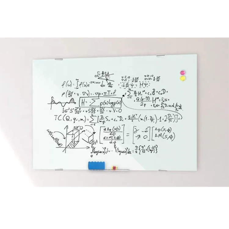 Magnetic glass board in White glass Tempered Glass Writing Board