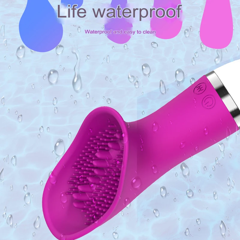 Massager Vibrator 2 in 1 Clitoris Stimulation 20 Frequency Female Tongue Massager