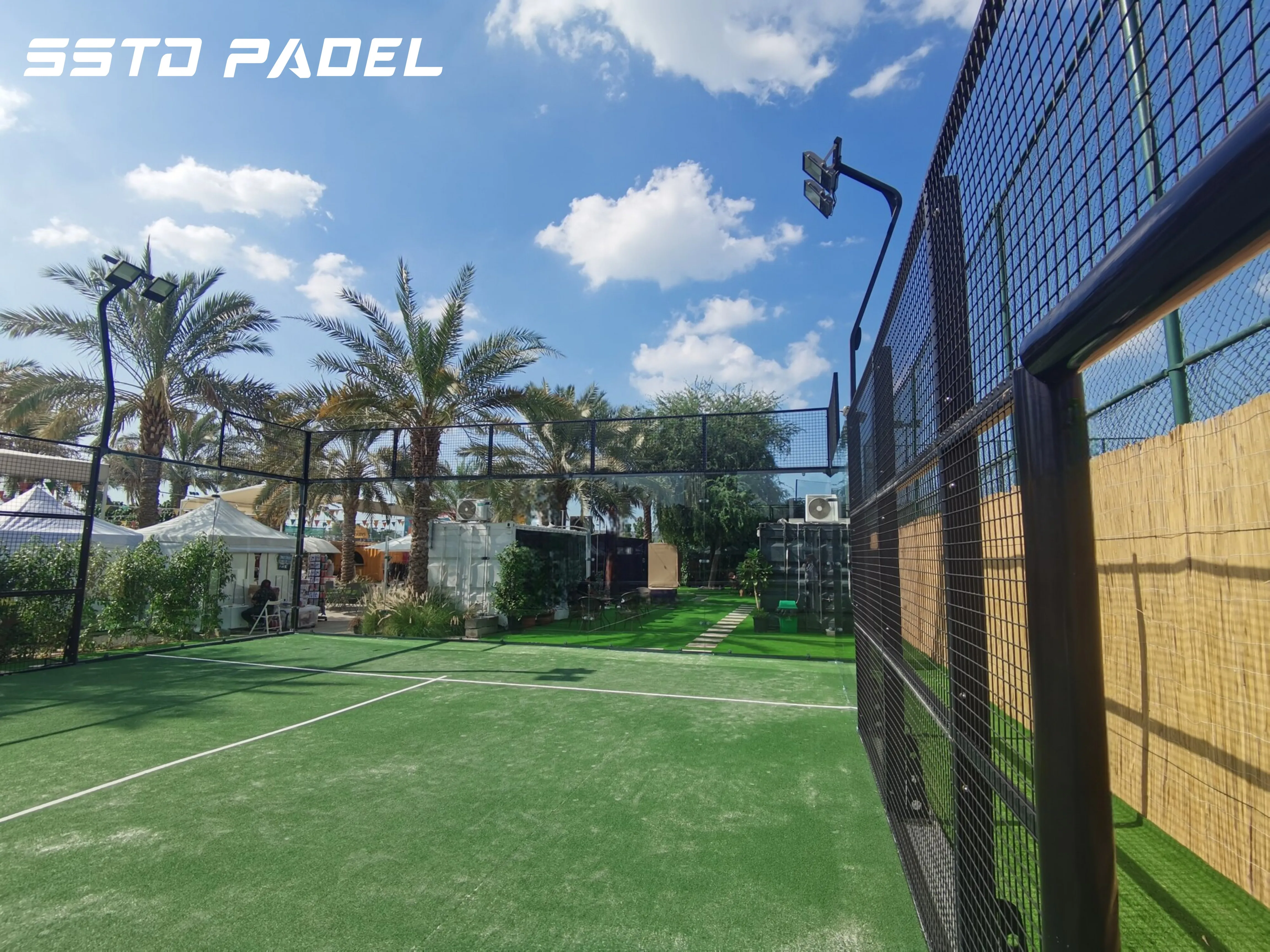 Shengshi 2024 China Buy padel court allibaba steel fabrication customize stainless steel hood outdoor padel court padel cancha