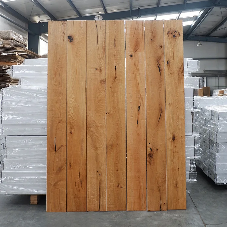 
Rustic hand scraped and distressed European oak oiled engineered hardwood flooring 