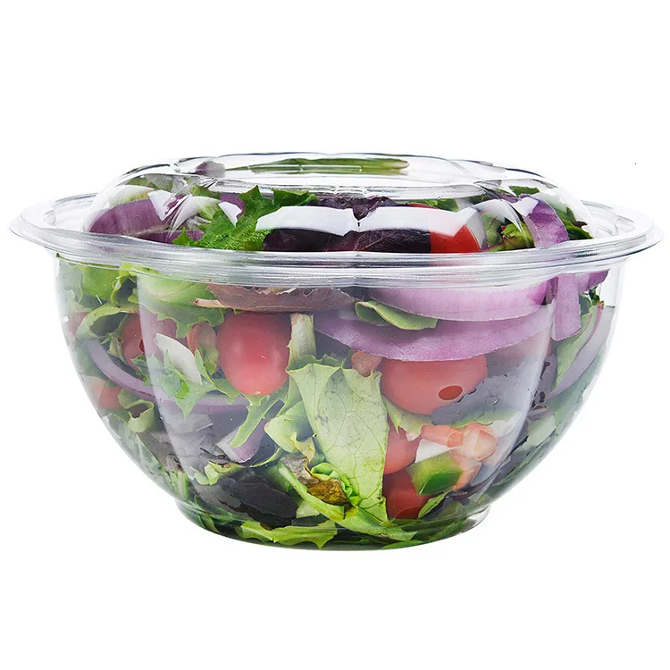 32oz Plastic salad bowls large plastic container for salad