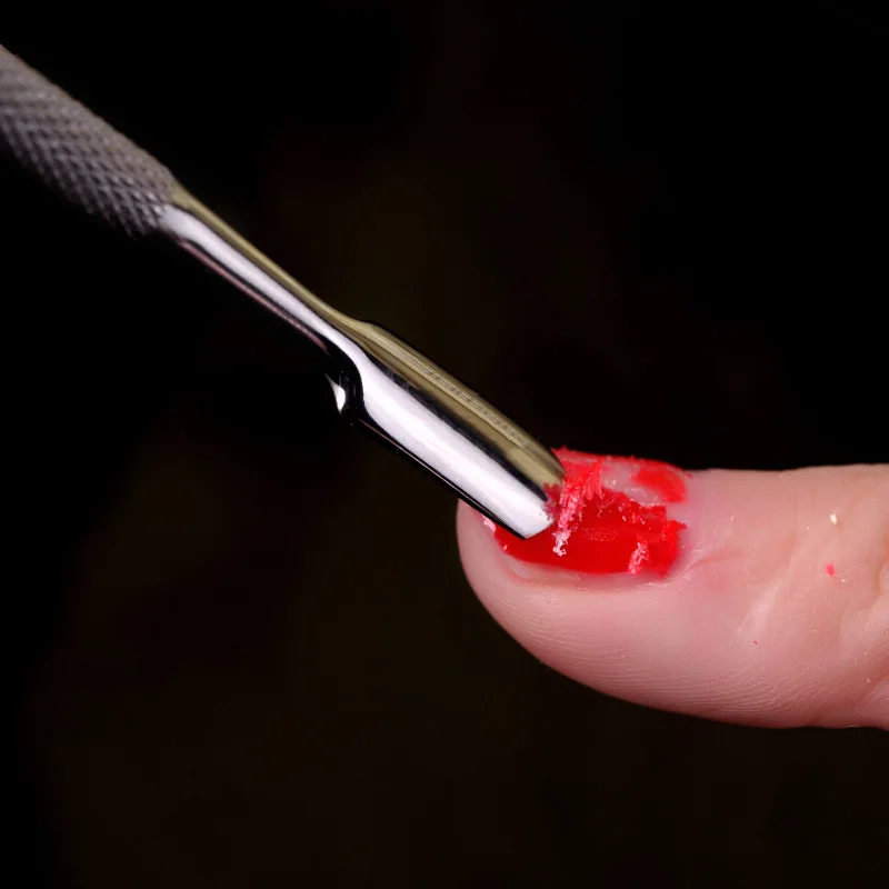 Cuticle Pusher Cutter Nail Peeler Scraper Stainless Steel Remover Pedicure