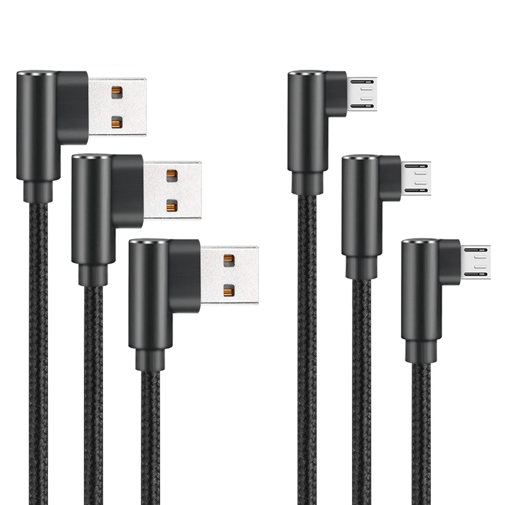 New Trending 90 Degree Mirco Usb Cable Fast charging For Mobile Phones