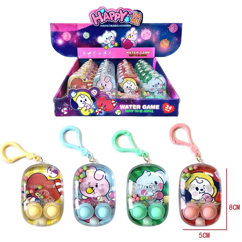 Classic Hand Held Transparent Water Ring Toss Game For Kids Christmas Educational Stem Toy gift Decompression toy