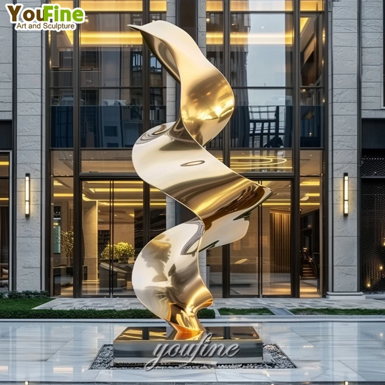 Modern Abstract Stainless Steel Contemporary Metal Art Garden Sculptures