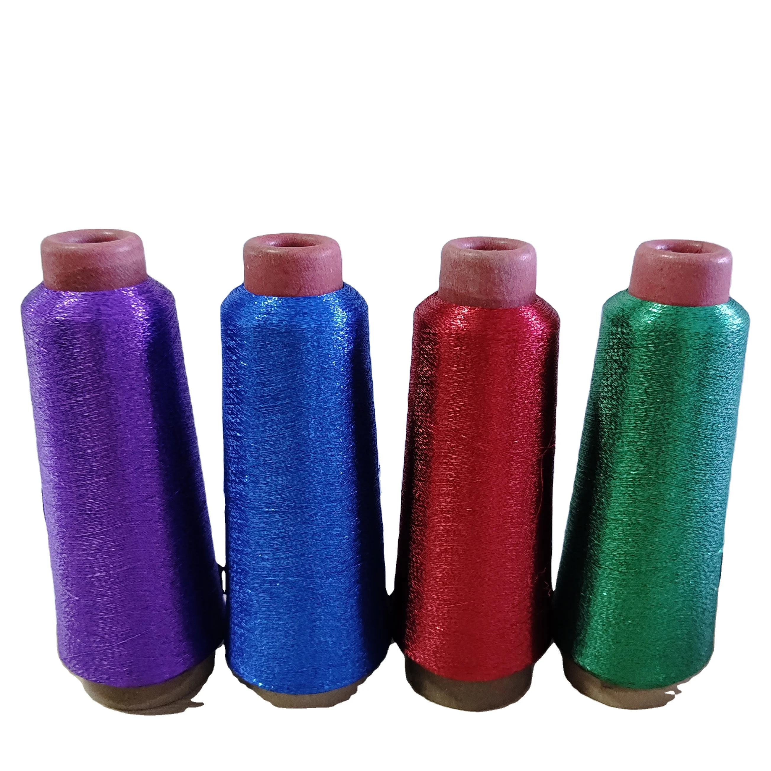 Metallic Yarn MH type Rainbow color Metallised yarn for  Weaving 12mic  75D Polyester metallic yarn  manufacturer