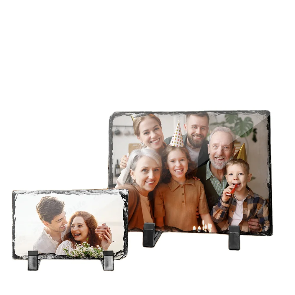 Subbank Blank Sublimation heart round square rectangle Stone Mix Size Crafts Plaque Wholesale Sublimation Rock Slate Photo Slate