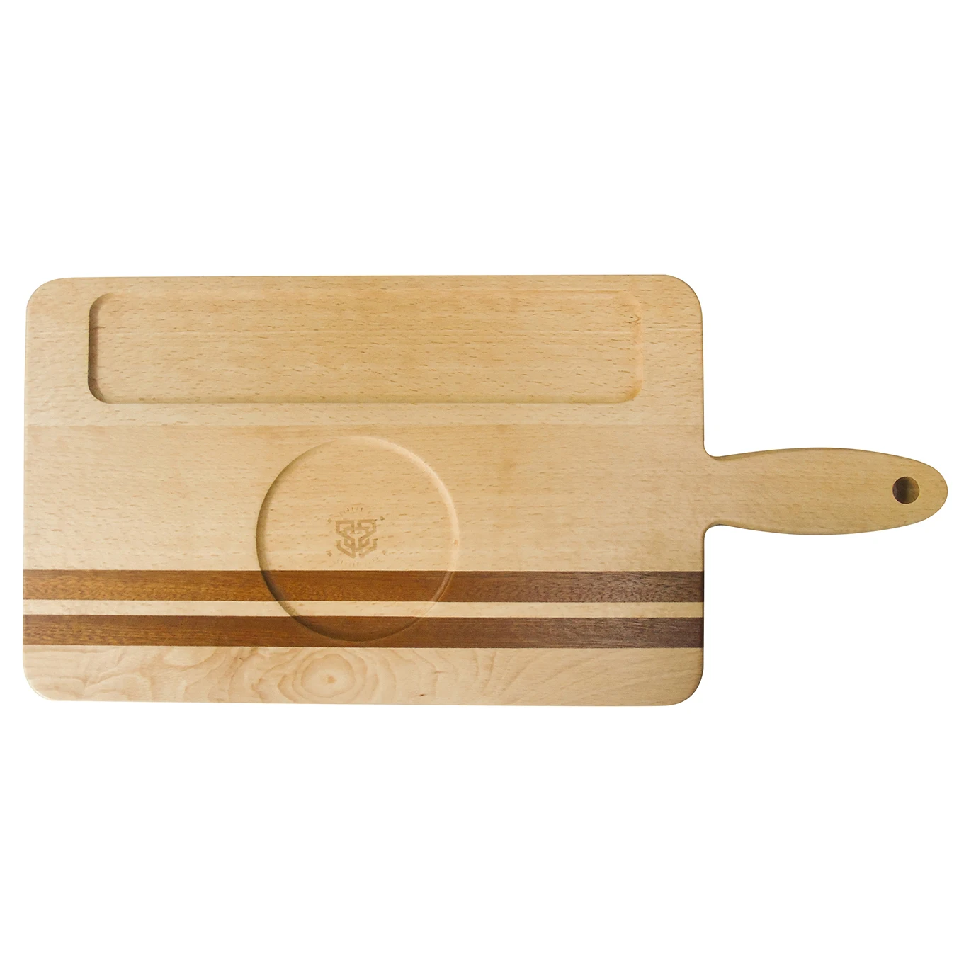 Oak + walnut wood Kitchen cutting board with end texture large wooden cutting board can laser logo