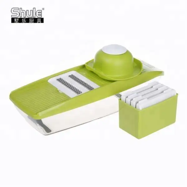 Shule Hand Operated Vegetable Slicer Cutter Food Chopper Kitchen Tools Adjustable Multifunction Mandoline Slicer