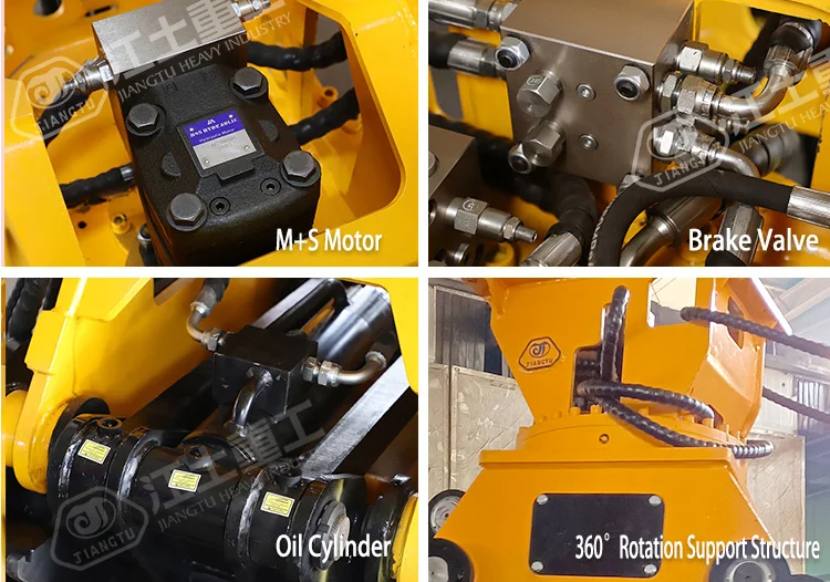excavator attachments rotating wood grapple