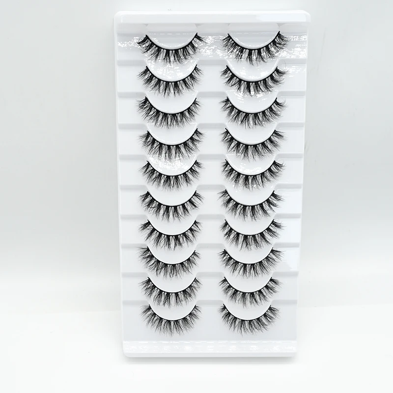 Lash supplies Natural 3d silk lashes wholesale 3d faux vegan mink eyelashes with custom packaging case