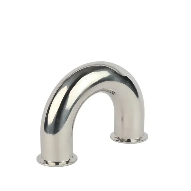 High quality customized pipe fitting 304 316l stainless steel clamp u shape 180 degrees elbow