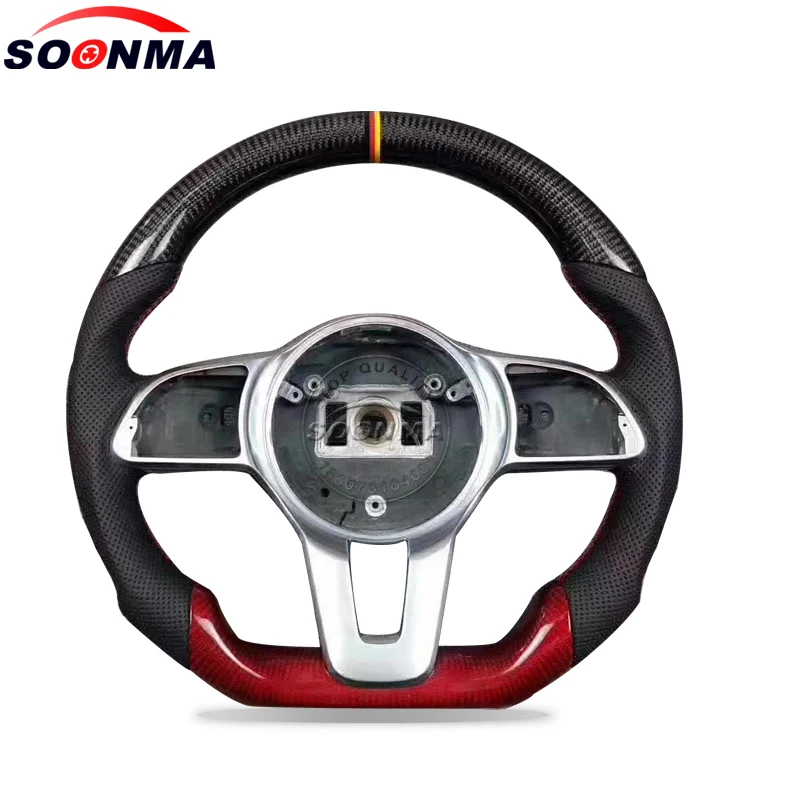Hot Selling Factory Price Amg Compatible With Mercedes-benz W204 W205 W211 Amg Gle Cla Led Carbon Fiber Steering Wheel